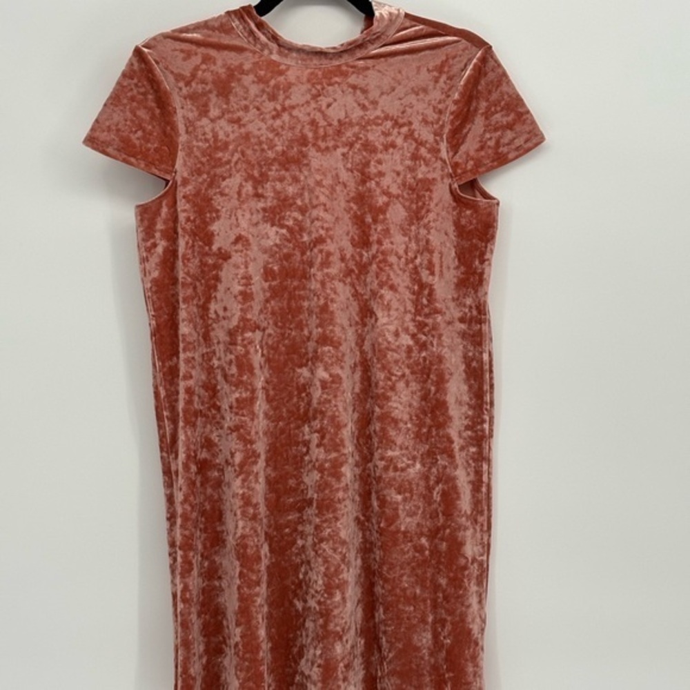 🪁 Madewell bow back crushed Velvet Midi Dress in Dusty Rose
